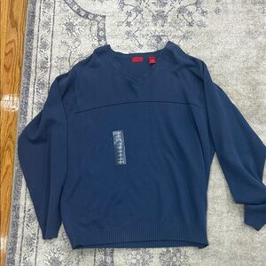 Izod Men's Navy V-Neck Sweater